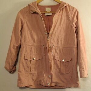 Forever 21 Girls Pink hooded utility jacket
